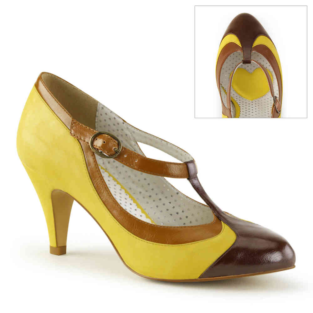 Pin Up Couture - PEACH-03 Pumps - Gelb/Braun